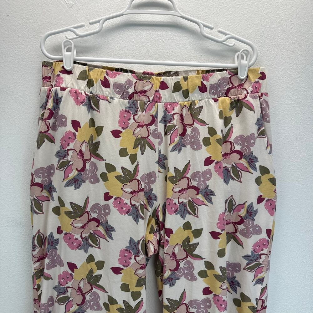 Pact Women's Natural Organic Cotton Staycation Sleep Pant Pink Floral XL - Picture 4 of 14